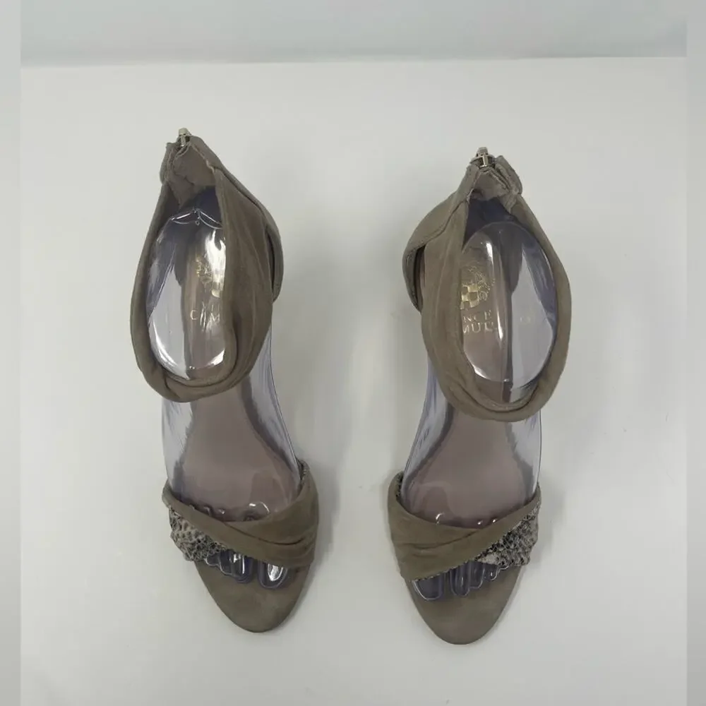 Vince Camuto Nude/Snake Skin Heels Women’s Size 7 Good Condition - Picture 6 of 11